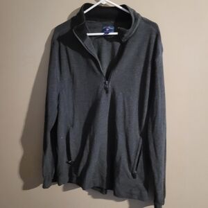 Saddlebred Gray Zip Up Sweater Classic Style Lg